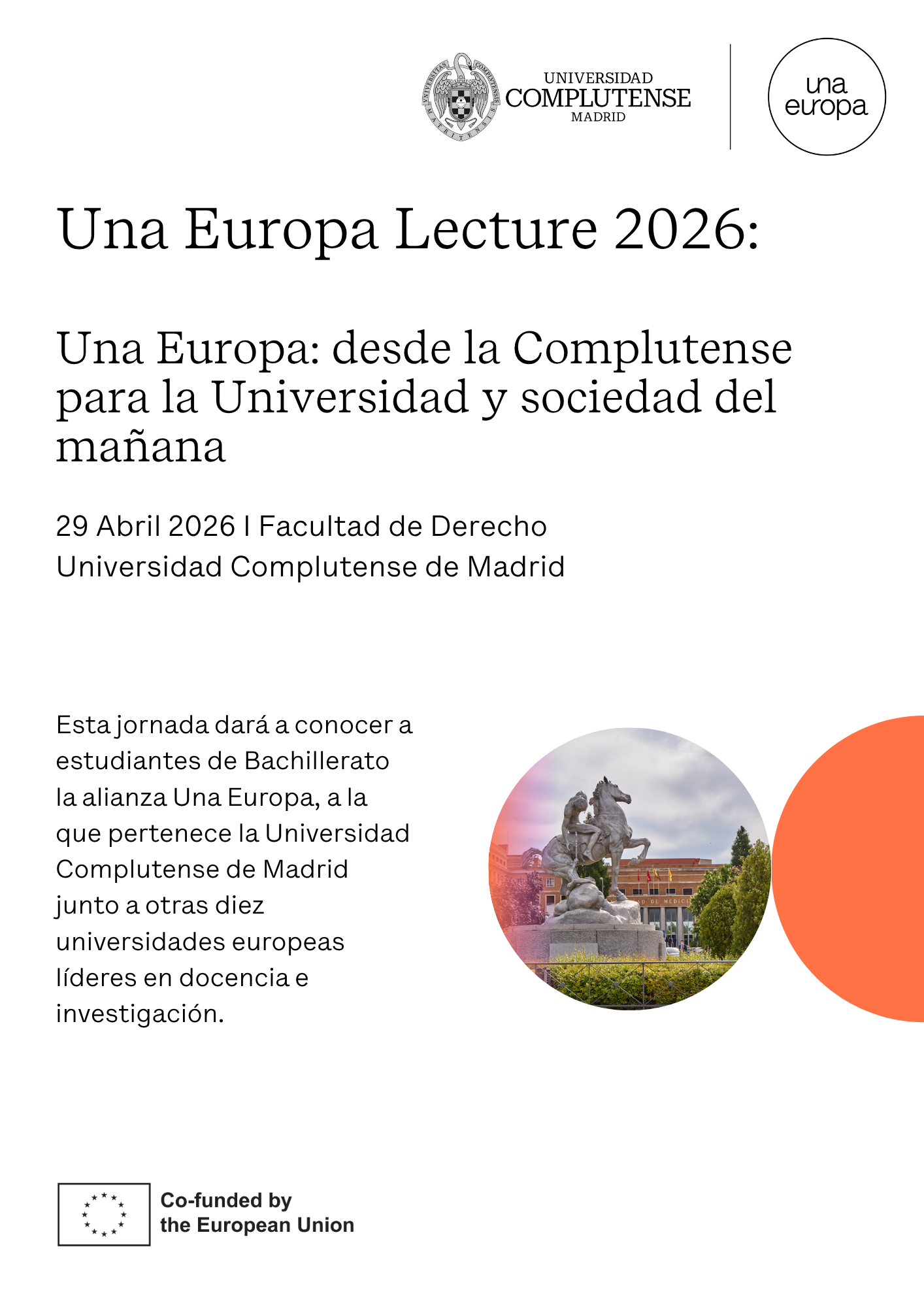 Una Europa Lecture 2026 (29 abril 2026)